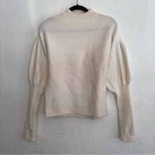 Load image into Gallery viewer, Jonathan Simkhai Wool Cable Knit Puff Sleeve Mock Neck Sweater (Small)
