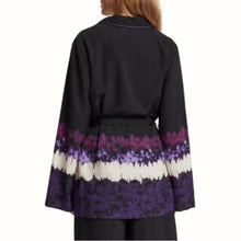 Load image into Gallery viewer, NWOT Scotch + Soda Dip Dye Printed Oversized Belted Pyjama Blazer (XS) - (Small)
