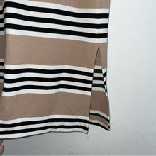 Load image into Gallery viewer, Pearl by Lela Rose Striped Jersey Knit Button Collar Midi Shirt Dress (XS)
