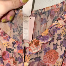 Load image into Gallery viewer, NWT For Love &amp; Lemons Gardenia Floral Sheer Lace Button-Up Robe (Small)
