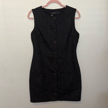Load image into Gallery viewer, NWT Endless Rose Tweed Button-Front Patch Pocket Sleeveless Mini Dress (Medium)
