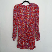 Load image into Gallery viewer, NWT RÓHE Sadie Floral Ruched Bodycon Long Sleeve Mini Dress (4)
