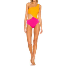 Load image into Gallery viewer, NWT Solid &amp; Striped Claudia Reversible One Shoulder Cutout One Piece Swimsuit (XS)
