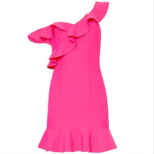 Load image into Gallery viewer, Likely Norvina Ruffle Asymmetrical One Shoulder Mini Dress (2)
