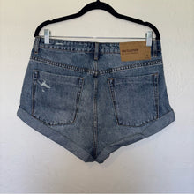 Load image into Gallery viewer, NWT One Teaspoon Venice Mid Waist Bandits Distressed Rolled Denim Shorts (31)
