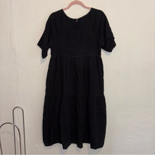 Load image into Gallery viewer, NWT Johnny Was Calme Raglan Tiered Contrast Flowy Crewneck Midi Dress (XS)
