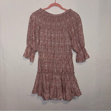 Load image into Gallery viewer, Misa x Revolve Darla Smocked Off Shoulder Tiered Ruffle Mini Dress (Large)
