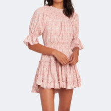 Load image into Gallery viewer, Misa x Revolve Darla Smocked Off Shoulder Tiered Ruffle Mini Dress (Large)
