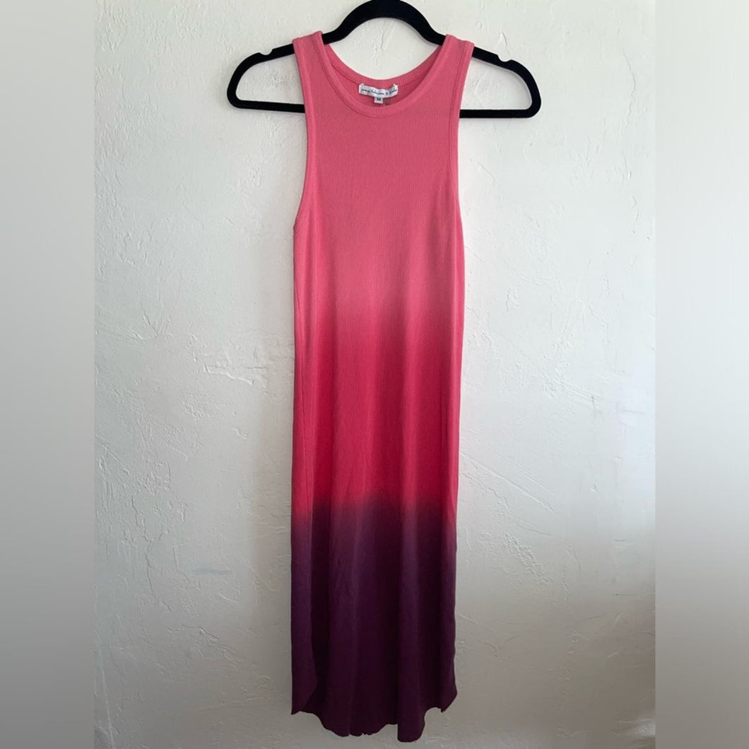 Young Fabulous & Broke Robbie Tie Dye Ribbed Tank Midi Dress (Medium)