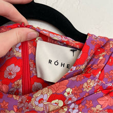 Load image into Gallery viewer, NWT RÓHE Sadie Floral Ruched Bodycon Long Sleeve Mini Dress (4)
