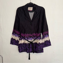 Load image into Gallery viewer, NWOT Scotch + Soda Dip Dye Printed Oversized Belted Pyjama Blazer (XS) - (Small)

