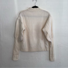 Load image into Gallery viewer, Jonathan Simkhai Wool Cable Knit Puff Sleeve Mock Neck Sweater (Small)

