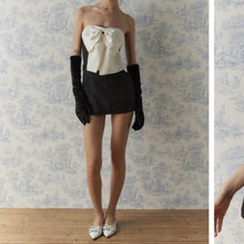 Load image into Gallery viewer, NWT Urban Outfitters Kimchi Blue Emmery Bow Strapless Mini Dress (Medium)
