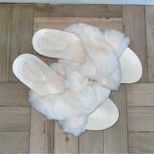 Load image into Gallery viewer, Anthropologie Remi Faux Fur Slide Slippers (W9)
