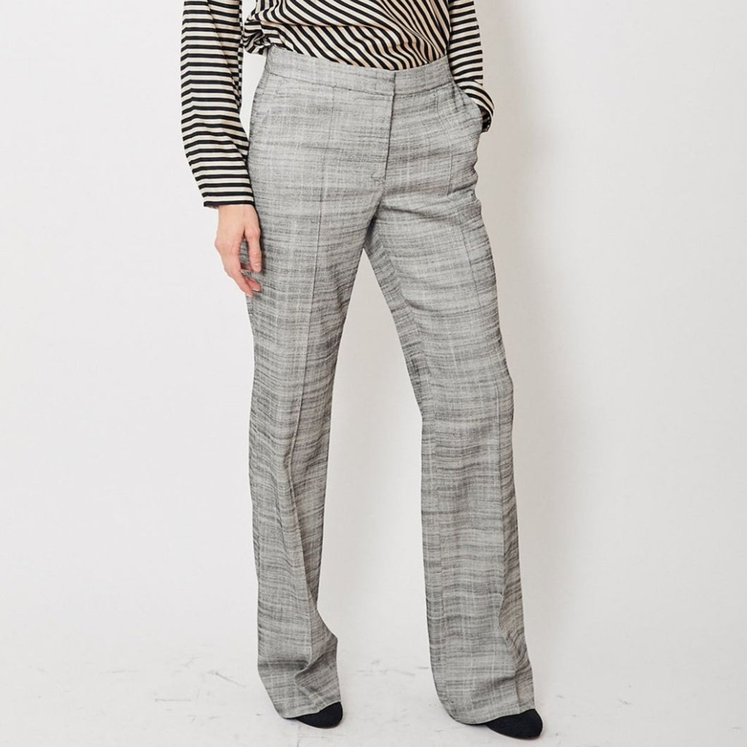Dorothee Schumacher Structured Ambition Straight Leg Tweed Trousers (Large)