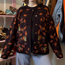 Load image into Gallery viewer, Vintage Fall Leaf Button-Front Cardigan Sweater (Large)
