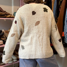 Load image into Gallery viewer, Vintage Fall Leaf Linen Blend Button-Front Cardigan Sweater (Large)
