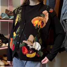 Load image into Gallery viewer, Vintage Thanksgiving Fall Harvest Button-Front Sweater Vest (Medium)
