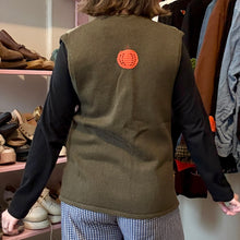 Load image into Gallery viewer, Vintage Fall Leaf Pumpkin Beaded Button-Front Sweater Vest (Small)
