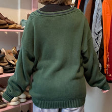 Load image into Gallery viewer, Vintage V-Neck Cable Knit Chunky Cardigan Sweater (Large)-(XL)
