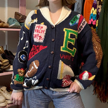 Load image into Gallery viewer, Vintage Eagle&#39;s Eye Teacher Football Cardigan Sweater (Small) - (Medium)
