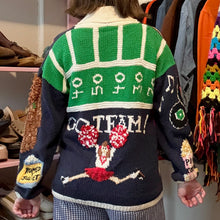 Load image into Gallery viewer, Vintage Eagle&#39;s Eye Teacher Football Cardigan Sweater (Small) - (Medium)
