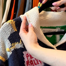 Load image into Gallery viewer, Vintage Eagle&#39;s Eye Teacher Football Cardigan Sweater (Small) - (Medium)

