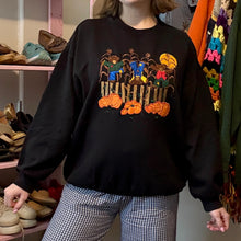 Load image into Gallery viewer, Vintage Halloween Fall Bear Scarecrow Graphic Sweatshirt (Medium) - (Large)
