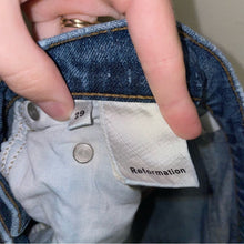 Load image into Gallery viewer, Reformation Julie High Rise Cigarette Slim Distressed Jeans (29)
