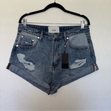 Load image into Gallery viewer, NWT One Teaspoon Venice Mid Waist Bandits Distressed Rolled Denim Shorts (31)
