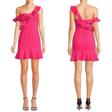 Load image into Gallery viewer, Likely Norvina Ruffle Asymmetrical One Shoulder Mini Dress (2)
