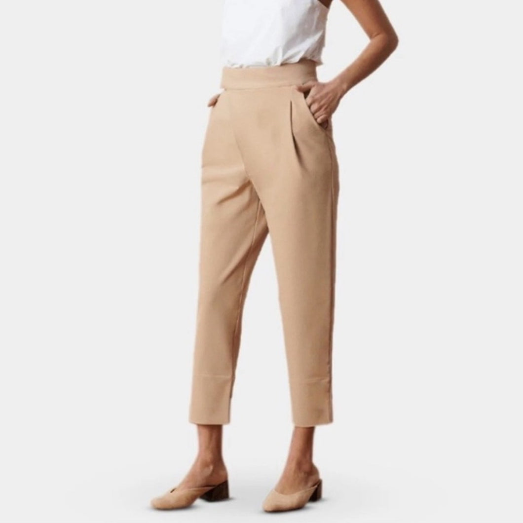 ADAY Portfolio Crossover Tailored High Rise Tapered Trouser Pants (XS)
