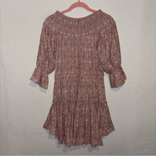 Load image into Gallery viewer, Misa x Revolve Darla Smocked Off Shoulder Tiered Ruffle Mini Dress (Large)

