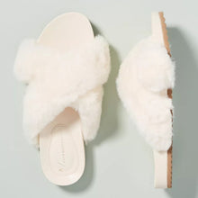 Load image into Gallery viewer, Anthropologie Remi Faux Fur Slide Slippers (W9)
