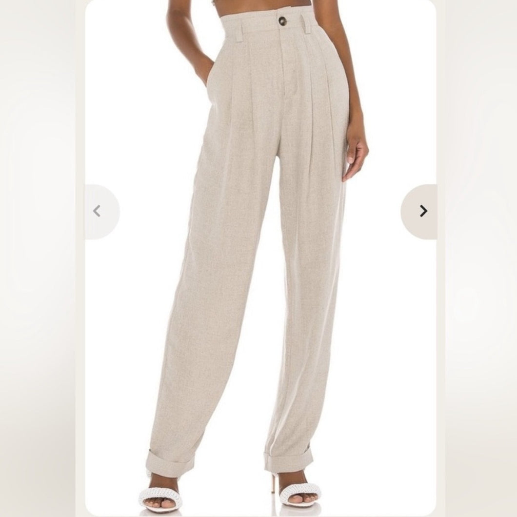 Ronny Kobo Ginevra High Rise Pleated Cuffed Trousers (Small)