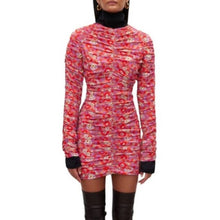 Load image into Gallery viewer, NWT RÓHE Sadie Floral Ruched Bodycon Long Sleeve Mini Dress (4)
