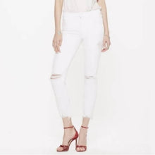 Load image into Gallery viewer, Mother The Flirt Ankle Chew Almost Innocent Distressed High Rise Skinny Jeans (28)
