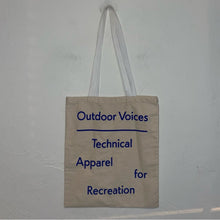 Load image into Gallery viewer, Outdoor Voices Technical Apparel for Recreation Canvas Signature Tote Bag
