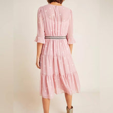 Load image into Gallery viewer, Gal Meets Glam Finley Tiered Polka Dot Midi Dress (0) or (XS) Petite
