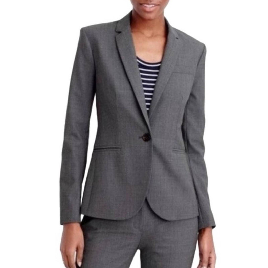 J. Crew 1035 Super 120’s Tall 100% Wool Single Button Blazer Jacket (8) Tall