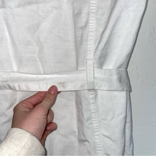 Load image into Gallery viewer, Madewell Seamed Courier Tie Waist Button-Down White Denim Mini Shirt Dress (XS)
