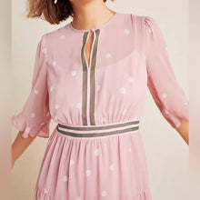 Load image into Gallery viewer, Gal Meets Glam Finley Tiered Polka Dot Midi Dress (0) or (XS) Petite
