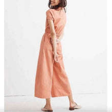 Load image into Gallery viewer, Madewell Wide Leg Crop Button-Front Utility Coveralls Jumpsuit (00)
