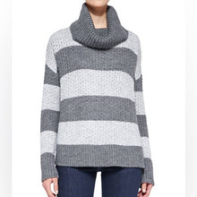 Load image into Gallery viewer, Alice + Olivia Rya Wool Blend Striped Turtleneck Funnel Neck Sweater (Small)
