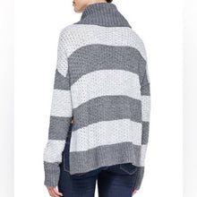 Load image into Gallery viewer, Alice + Olivia Rya Wool Blend Striped Turtleneck Funnel Neck Sweater (Small)
