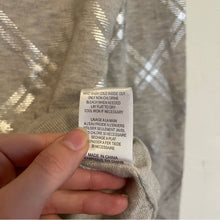 Load image into Gallery viewer, Equipment Femme Silver Metallic Plaid Crewneck Sweater (XS)
