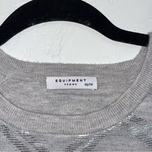 Load image into Gallery viewer, Equipment Femme Silver Metallic Plaid Crewneck Sweater (XS)
