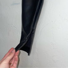 Load image into Gallery viewer, Zara Faux Leather Zip Split Ankle High Waisted Slim Straight Pants (Small)
