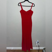 Load image into Gallery viewer, Dress The Population Cambria Red Maxi Slit Cutout Evening Gown Dress (XS)

