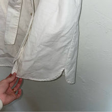 Load image into Gallery viewer, Madewell Seamed Courier Tie Waist Button-Down White Denim Mini Shirt Dress (XS)
